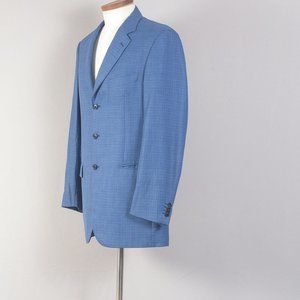 Mario Caldi Men's Coat Blazer Blue Woven